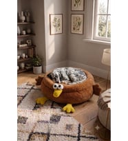 Love Blue Beaky Yatak Köpek ve Kedi İçin 65 Cm Konforlu Uyku Alanı