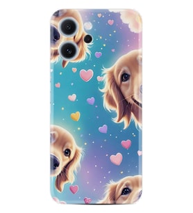 Oppo Reno 14F Kılıf Boutique Baskılı Resimli Kalp ve Köpek Pcode -034