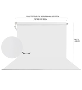 STÜDYO TEKNİK 190X400CM BEYAZ FON