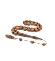HAKİKİ USTA İŞİ OYMA İMAMELİ KOKULU SANDAL AĞACI TESBİH İRİ BOY 002