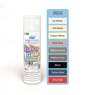 Blue Marine - PU Elastik Şişme Bot ve Yüzey Boyası Okyanus Mavisi (500 ml): Esne