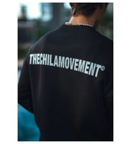 Kışlık Bisiklet Yaka Oversize Baskılı SweatShirt - Siyah