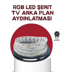 Kendinden Yapışkanlı Led Şerit Televizyon Aydınlatması 2mt