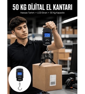 50 Kg Dijital El Terazisi Cep Tartısı El Kantarı Terazi Yeni Nesil
