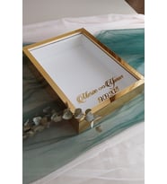 30x40 Cm Gold Pleksi Kaplı Ledli Model Tasarım Gül Kutusu Anı Çerçevesi! Ayna Çerçeve!