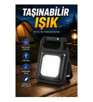800 Lümen Mini LED Fener USB Şarjlı Taşınabilir Işık Şişe Açacaklı