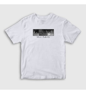 Presmono Unisex Çocuk Beyaz Levi Ackerman Anime Attack On Titan T-Shirt 351091tt (Beyaz)