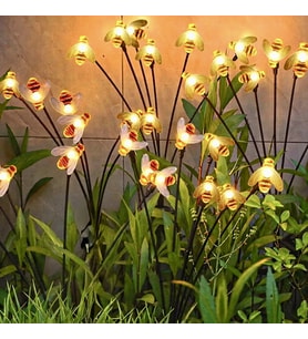 8 Ledli Bal Arısı Solar Bahçe Aydınlatması 2 li Paket