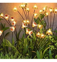 8 Ledli Bal Arısı Solar Bahçe Aydınlatması 2 li Paket