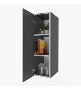 Kenzlife mutfak dolabı irem  060.030.32 gri  2 raflı kapaklı  ofis banyo kiler evrak kitaplık