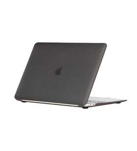 Apple Macbook 13.3' Pro  A2338 Uyumlu Zore MSoft Carbon Fiber Tasarımlı Kapak (Siyah)