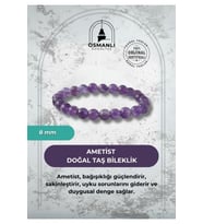 Ametist 8mm Doğal Taş Bileklik