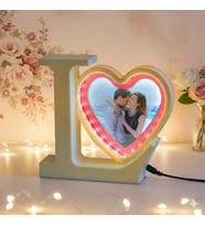 KALP LOVE FOTOĞRAFLI BEYAZ SİHİRLİ AYNA