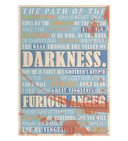 Ucuz Roman: Ezekiel 25:17 (kanlı) Tablo Ahşap Poster Dekoratif
