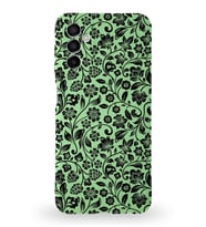 Samsung Galaxy M13 Uyumlu Lansman Kılıf Altı Kapalı İçi Kadife   Nostalji Çiçek  Tasarımlı  Kapak (Şeffaf)