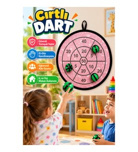 Çocuklar İçin Cırtlı Dart Oyunu – Yumuşak Toplu Eğlence ve Beceri Seti