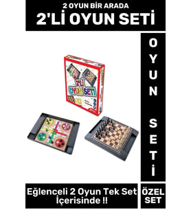 Özel Eğitici Eğlenceli Çocuk Yetişkin Strateji Zeka Kızma Birader Satranç Tek Kutu 2'Lİ OYUN SETİ
