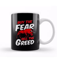 Buy The Fear Sell The Greed Bull Market Investing Kupa Bardak Porselen
