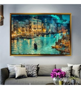 Altın Çerçeveli dekoratif tablo l1546 (Gold)