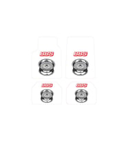 OEM BBS Jant Tasarımlı Dijital Baskılı 4 Parça Üniversal Halı Paspas Seti