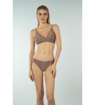 Estiva Geniş Bantlı Toparlayıcı Üçgen Bikini Takımı - Kahverengi