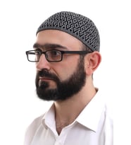 Baba Günü Hediyesi - Gri Orlon Kışlık Namaz Takkesi Baklava Desenli Takke