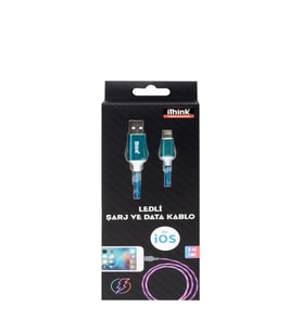 İTHİNK KABLO IŞIKLI LİGHTNİNG K80A (Mavi)