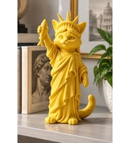 Özgürlüğün Kedisi Dekoratif Biblo - Büyük Boy - 22cm