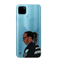 Realme C21Y/C25Y Uyumlu Lewis Hamilton Desenli Şeffaf Telefon Kılıfı