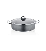 Granit Mega Basık Tencere 32 Cm