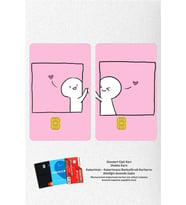 2'li Sevgili Kanka Bacı Kardeş Banka, Papara, Kredi Kart Kaplama Sticker