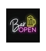 Bar OPEN Yazılı ve Şekilli Neon Tabela