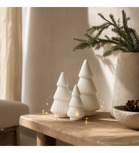 Minimal 3’lü Yılbaşı Ağaç Dekor Seti – 3D Baskı Modern Tasarım