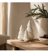 Minimal 3’lü Yılbaşı Ağaç Dekor Seti – 3D Baskı Modern Tasarım