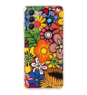 PrintiFy Tecno Camon 18 ile Uyumlu 1mm Slim Fit Retro Renkler 2 Baskılı Şeffaf  Kılıf