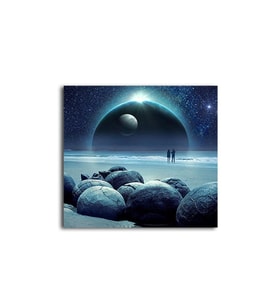 Hayal Dünyasında Dünya Dışı Yaşam Tablo - 107344 - 40x30 Cm