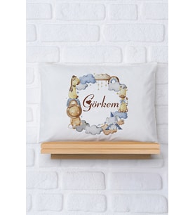 Pia Baby Premium %100 Pamuk İsme Özel Bebek Yastık Kılıfı 35*45 cm 5053-12