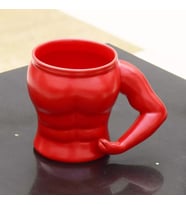 Kaslı Kupa Bardak  (Kırmızı)