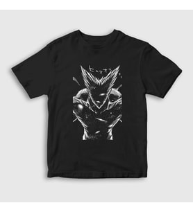 Presmono Unisex Çocuk Siyah Cosmic Garou Anime One Punch Man T-Shirt 441612tt