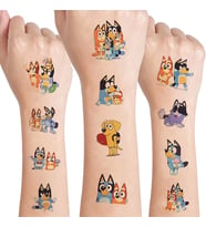 Bluey Karakterleri Geçici Dövme Seti