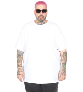 Mode XL Büyük Beden Basic Tshirt 20031 Beyaz