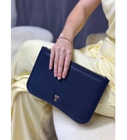 Kadın AA+ Kalite Clutch Çanta (Lacivert)