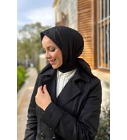 Elegance Monogram Eşarp - 10905001 (A.Siyah)