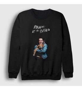 Presmono Unisex Siyah Brendon Panic! at the Disco Sweatshirt 72113tt
