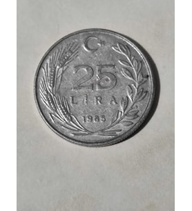 25 lira 1985 yılı koleksiyon madeni para