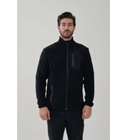 Exuma 2312003 Erkek Tam Fermuarlı Polar Siyah