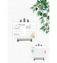 43 cici süsler organizasyon 9x12 cm Yemek Tarif Kartları 18 Adet Çift Taraf Baskılı Masaüstü Ayaklı Şövale