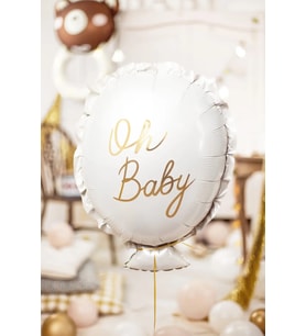 Oh Baby Gold Yazılı Folyo Balon 7241 Baby Shower Bebek Doğum Parti Balonu