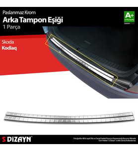 Skoda Kodiaq Krom Arka Tampon Eşiği 2016 Üzeri