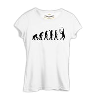 Tenis Player Evolution Beyaz Kadın Tshirt